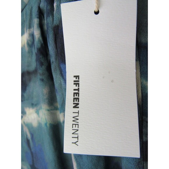 Wide Leg Pants FIFTEEN TWENTY Boho Hippy Tie Dye Festival Blue Women's Large NWT - Picture 9 of 13